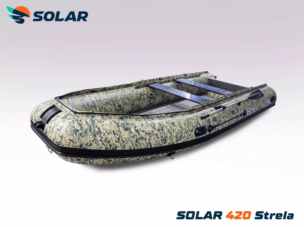 Лодка надувная моторная solar-420 strela jet tunnel