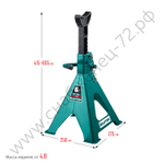 KRAFTOOL S-PIN, 6 т, 415 - 605 мм, усиленная страховочная подставка со штифтом (43465-6)