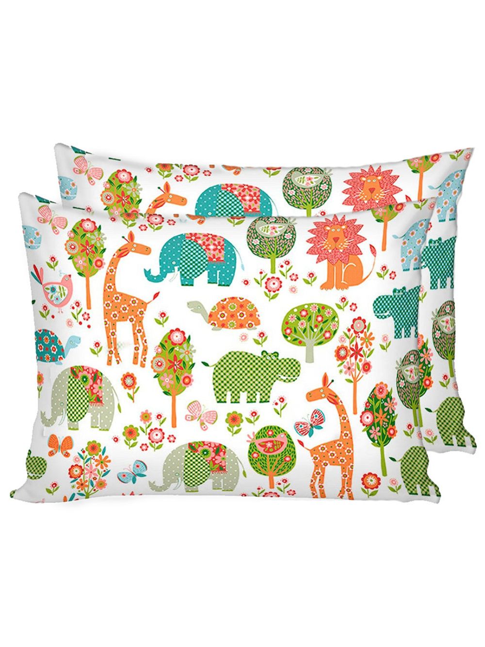 Наволочка комплект 2шт Сказка "Зоосад" 40х60 см, перкаль