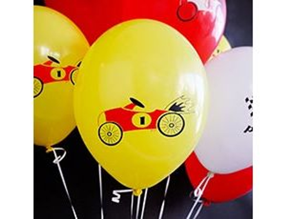 Шар с рисунком 14" С ДР Машинка Ретро 2ц
