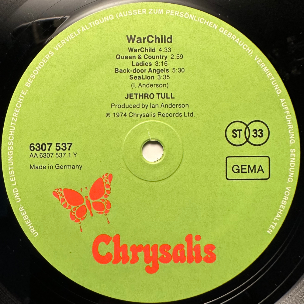 Jethro Tull - War Child (Германия 1974г.)