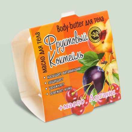 Body-butter "Фруктовый коктейль", масло-плитка для тела