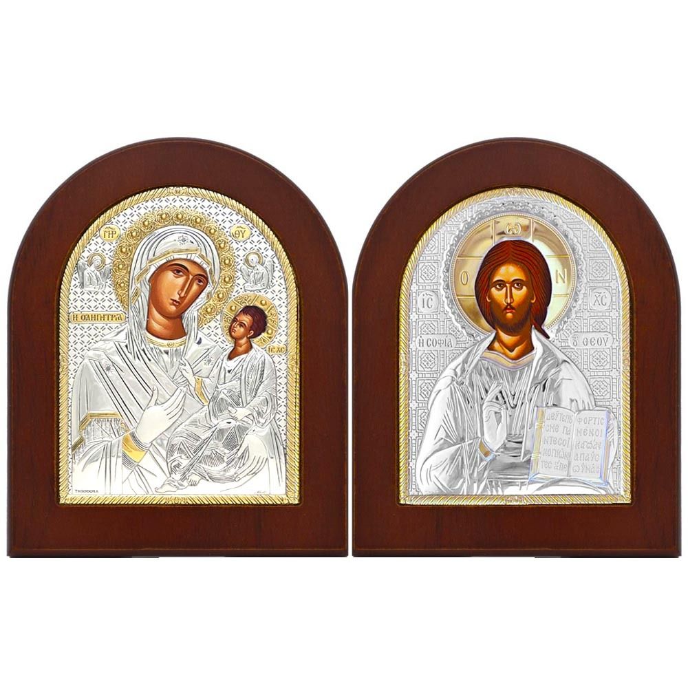 Смоленская Одигитрия и Господь Вседержитель. Венчальные иконы.