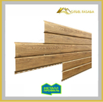 Сайдинг металлический L -Брус ХL ECOSTEEL Текстурированный 0,5мм Золотой дуб (в наличии)