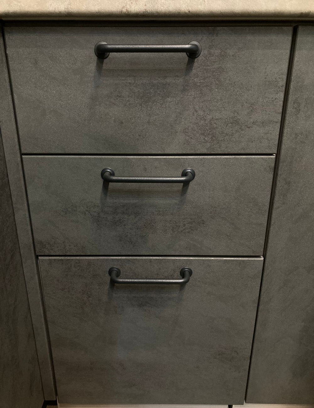 Модульная кухня "Лофт" 1800 Бетон темный