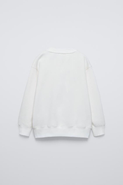 ZARA ТОЛСТОВКА С ПРИНТОМ LILO & STITCH © DISNEY, ЖЕЛТОВАТО-БЕЛЫЙ