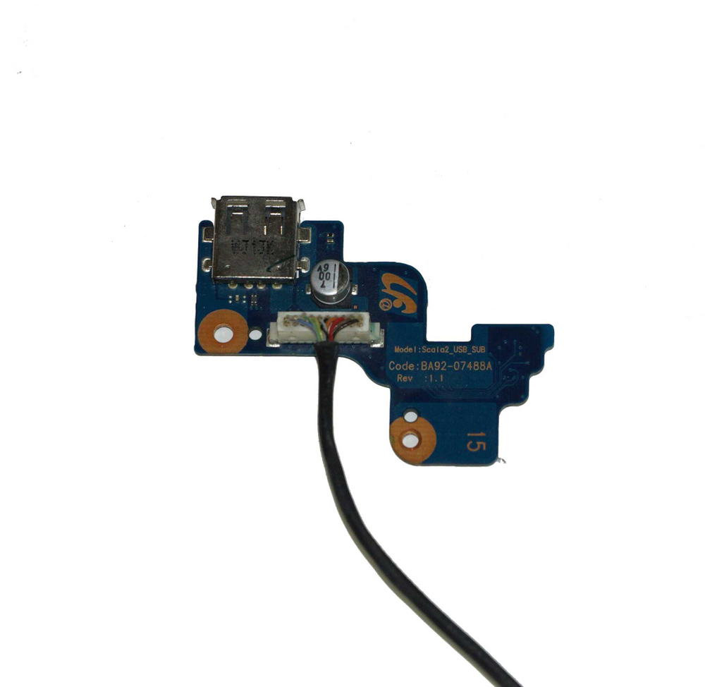 Плата кнопки включения, USB BA92-07488A с шлейфом Samsung NP- RV515 RV520