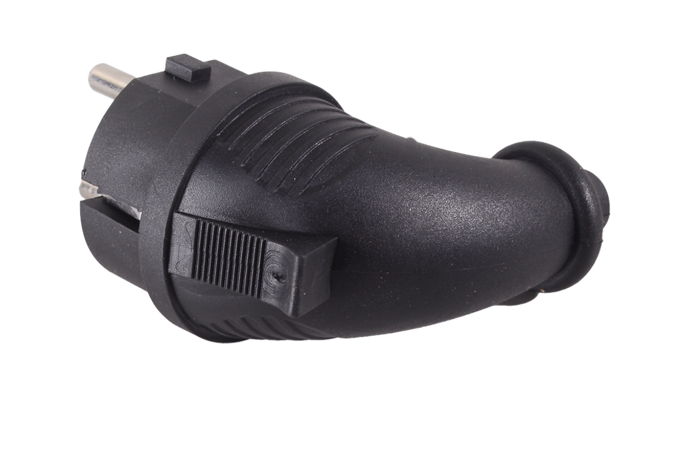 Вилка угловая с/з, каучук IP44 16А 250В Вихрь
