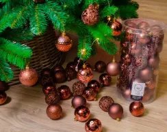 Набор пластиковых шаров Королевский 60 мм, палисандровый, 37 шт, Kaemingk (020827)