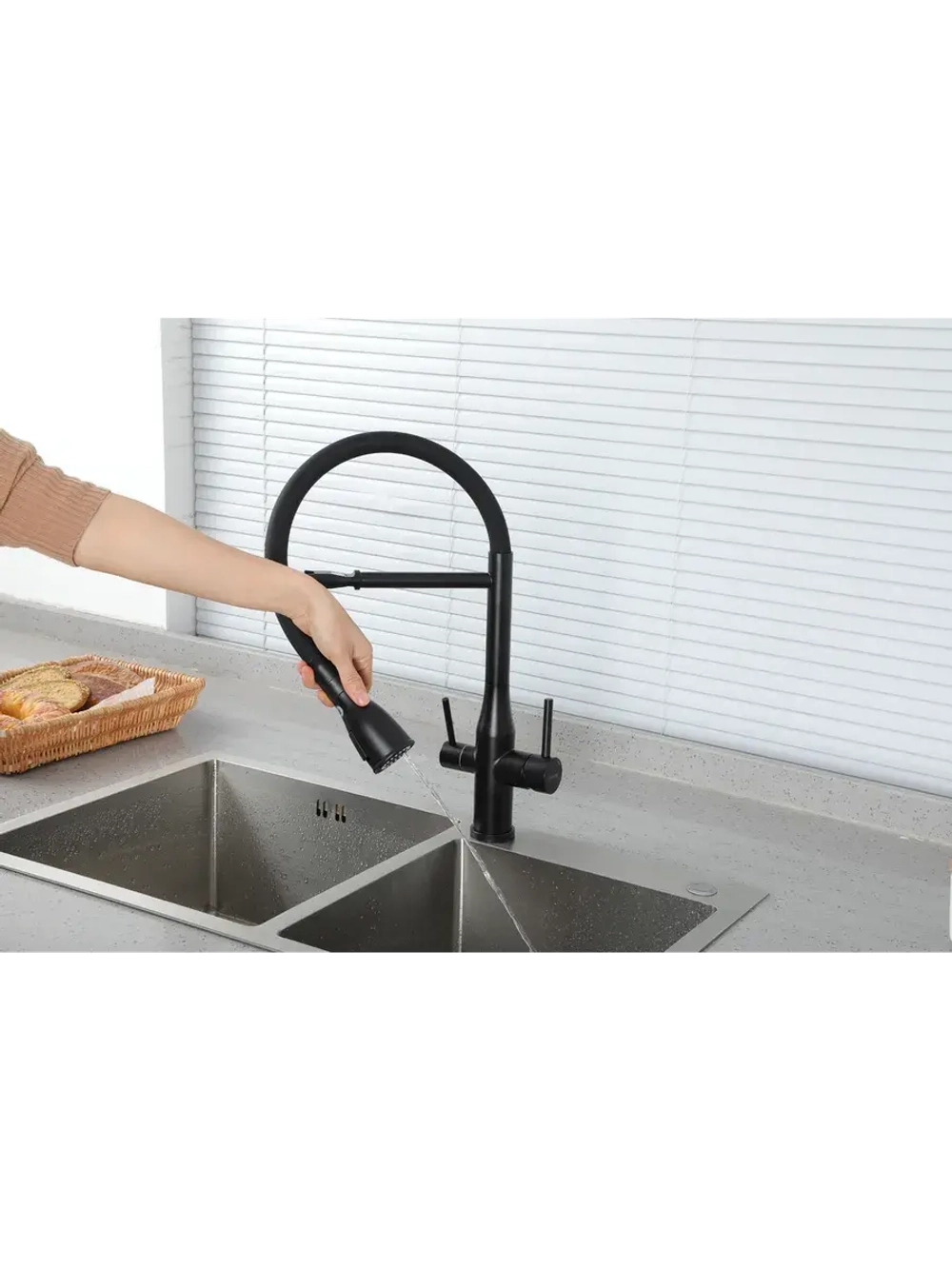 Смеситель для кухни с подключением к фильтру Gappo G4399-76