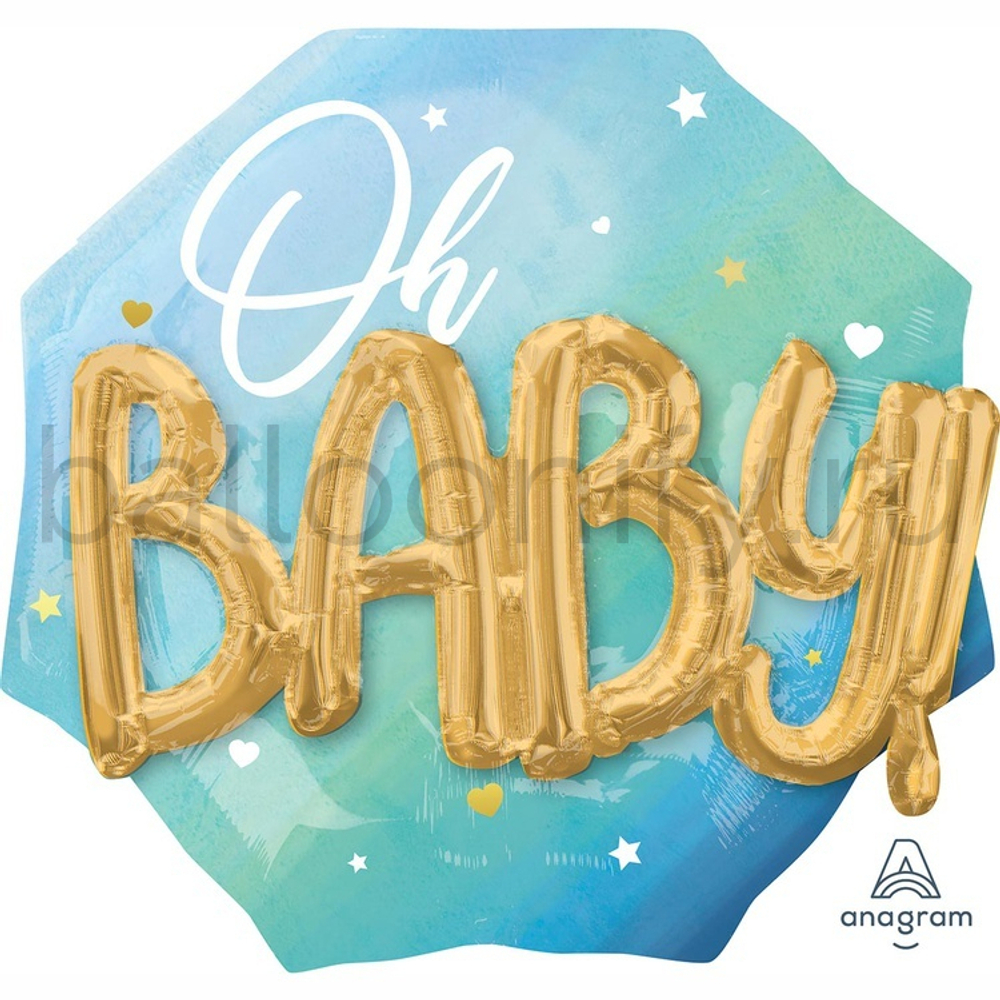 Фольгированная фигура, Oh Baby Буквы 3D мальчик P75, 30"/76CM