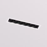 DK2531-WB Встраиваемый светильник SPACE со светодиодом под шпатлевку L126mm 220V 10W 38° 4000К IP20 белый/черный алюминий