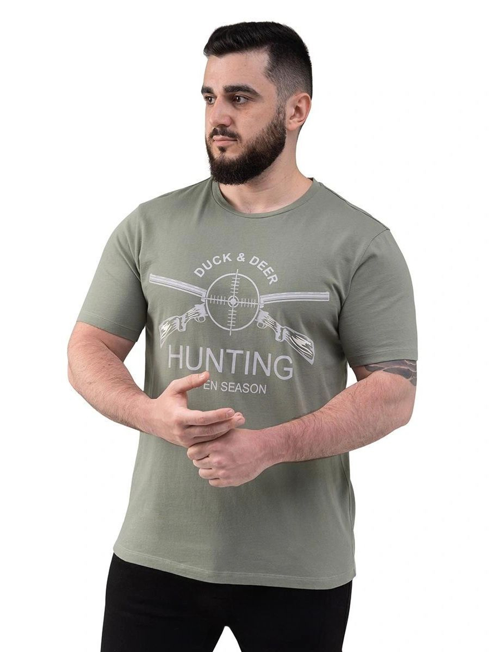 Футболка для рыбалки Helios Hunting, олива, S