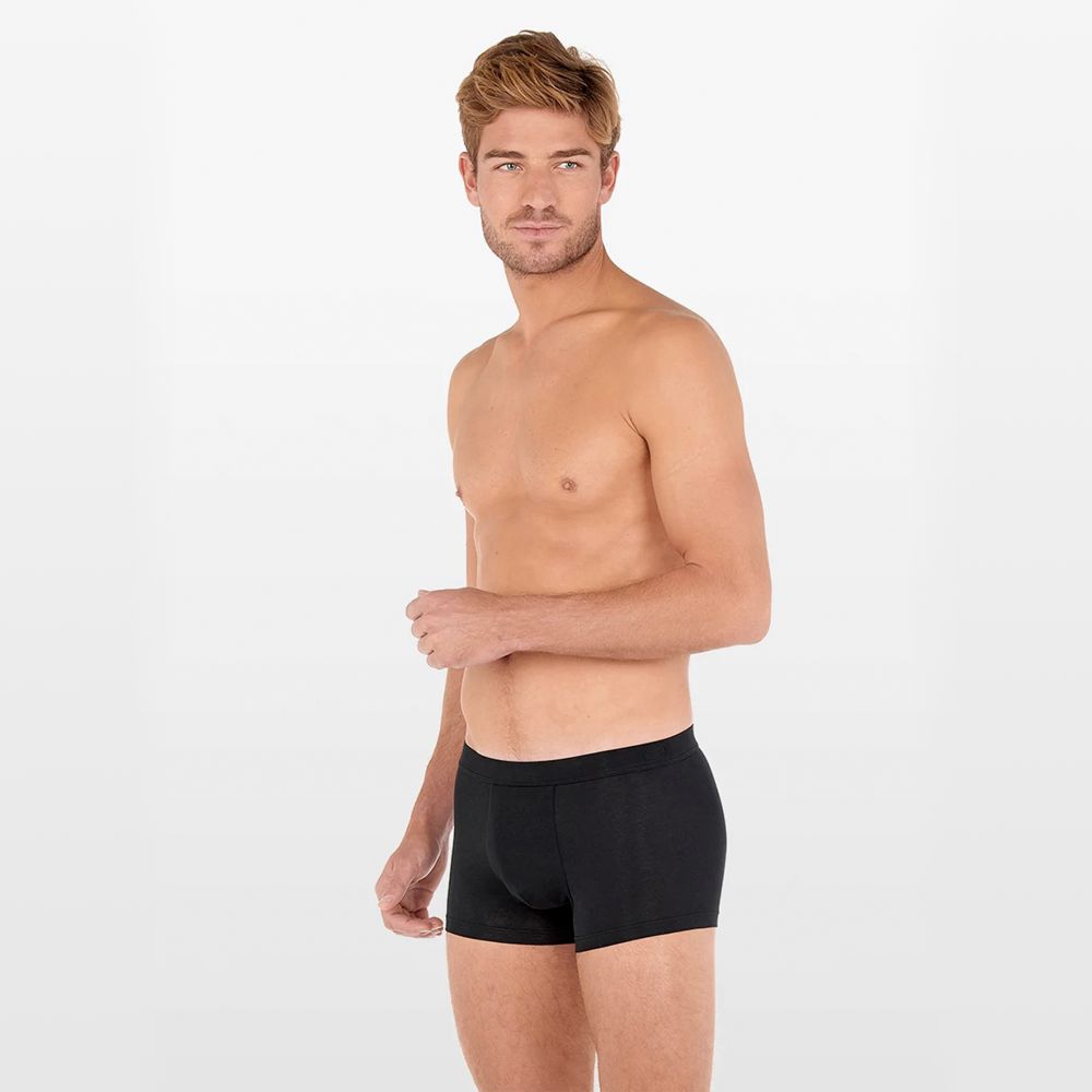 Мужские трусы боксеры черные HOM Supreme Cotton 40-2449-0004
