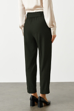 3947 Брюки женские (черно-оливковый)