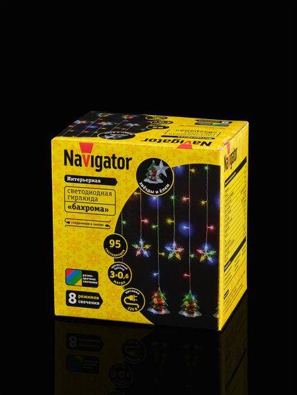 Гирлянда Бахрома &quot;Звезды и Елки&quot; 3*0,6м 38247