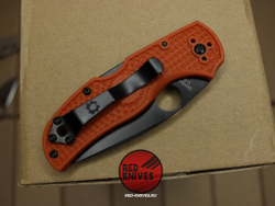 Нож Spyderco Native 5 LTW - оранжевая рукоять, черный клинок RK/499