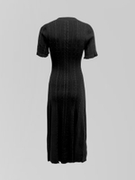 Платье 80659 трикотажное удлиненное на пуговицах и коротким рукавом