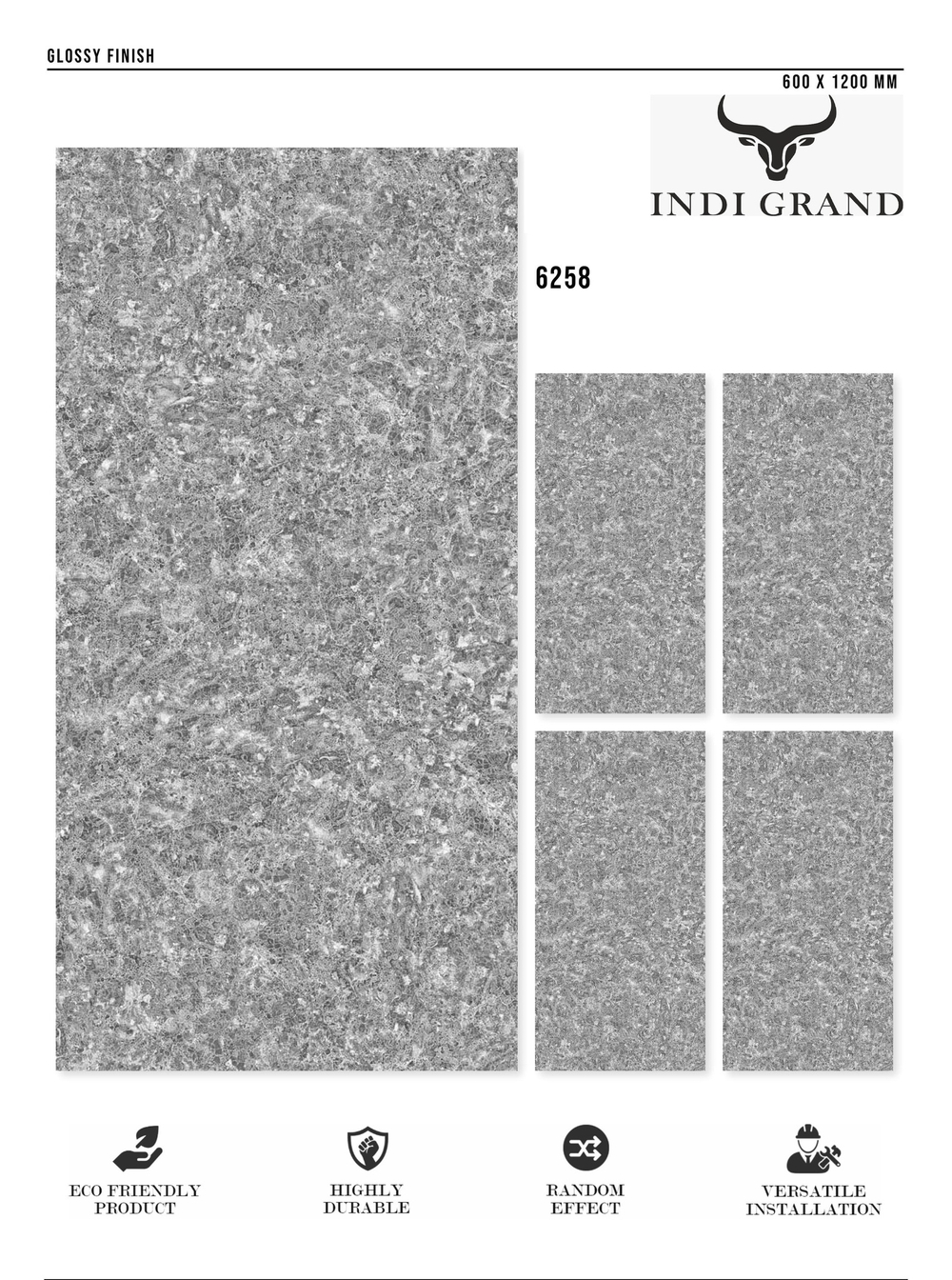 Керамогранит glossy №3 60х120, 6258