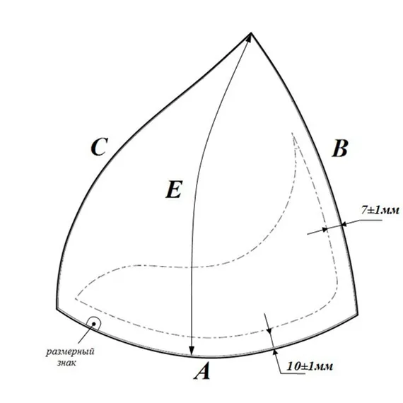Чашки треугольники черные (65B-70A-75АА), Беларусь