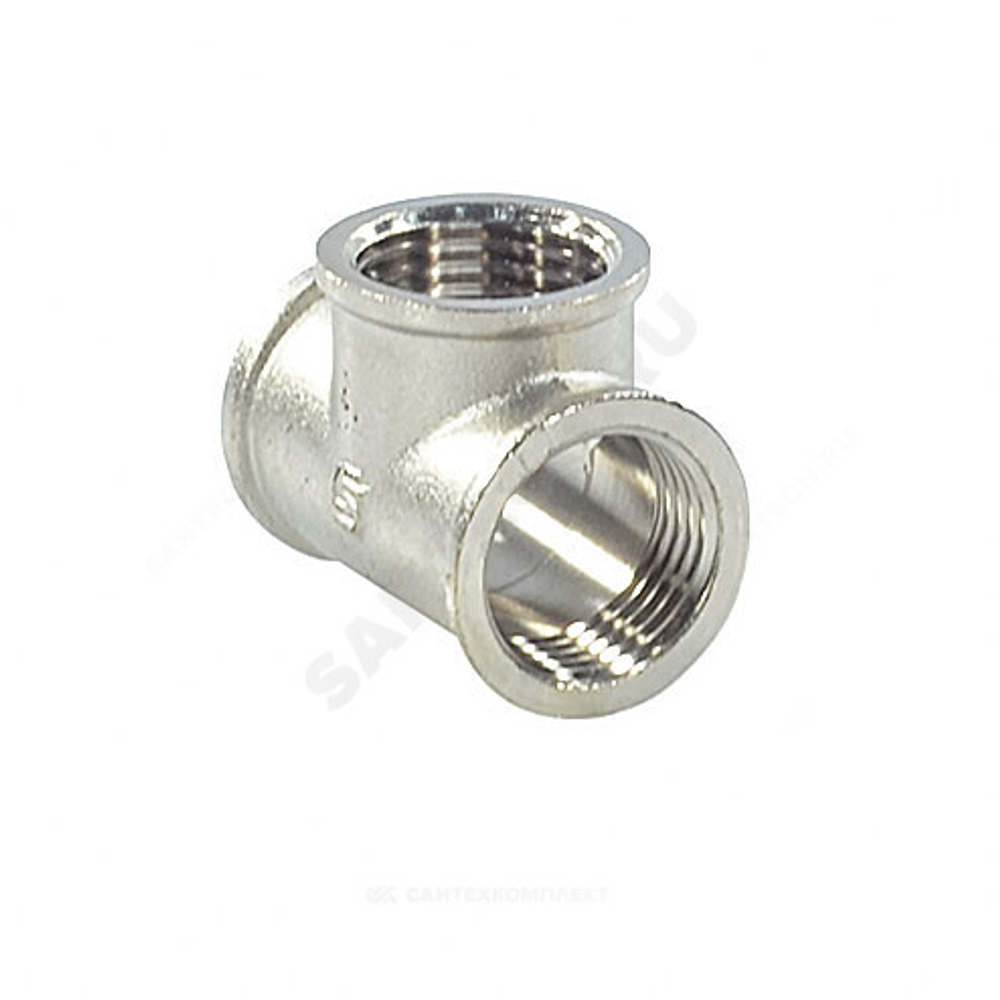 Тройник латунь никель Ду 40 (1 1/2") ВР/ВР SantechSystems