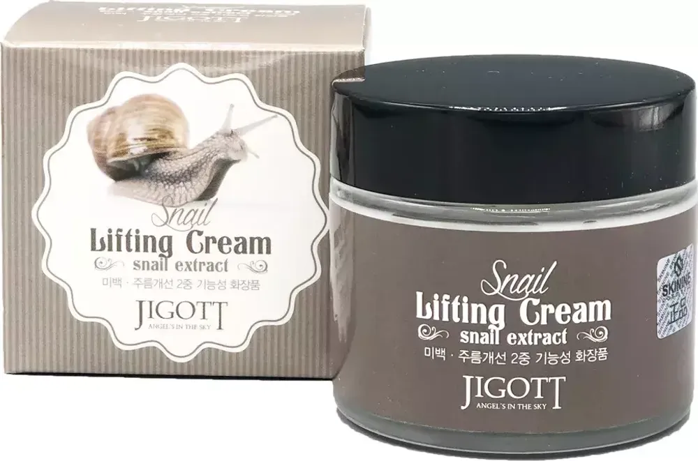 JIGOTT SNAIL LIFTING Лифтинг-крем для лица с муцином улитки, 70 мл