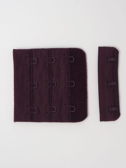 Застежка для бюстгальтера с крючками цвет слива 3х3