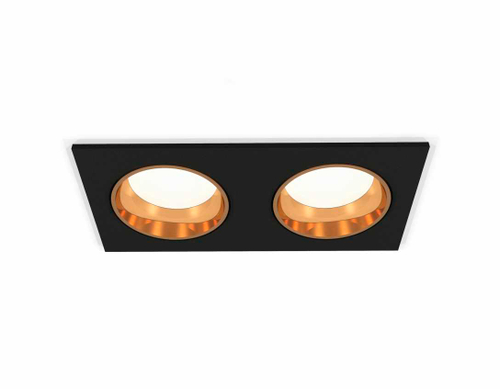 Комплект встраиваемого светильника Ambrella light Techno Spot XC6526004 SBK/PYG черный песок/золото желтое полированное (C6526, N6113)