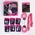 Игра для двоих "Ахи вздохи. Безумная страсть" 3 в 1 (64 карты, плетка, наручники)