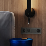 Рамка стеклянная VOLTUM S70 на 4 поста, (титан, стекло)