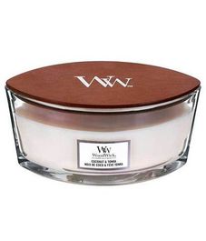 Кокос и тонка, ароматическая свеча эллипс, WoodWick