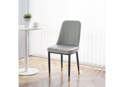 Стул на металлокаркасе Flor light gray / black