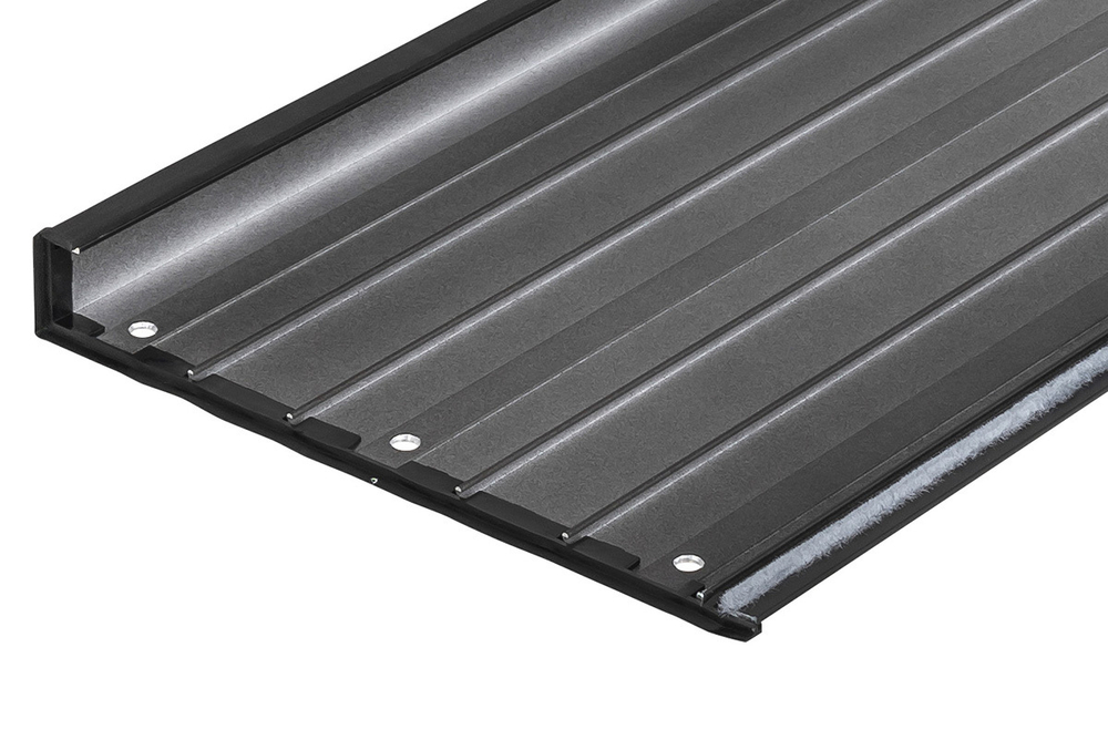 Крышка кузова для Changan Hunter Plus, роллета раздвижная 1650х1666 мм, алюминиевая, черная РИФ