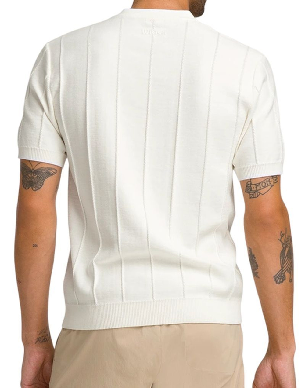 Мужская теннисная футболка Wilson Club Essex V-Neck - Бежевый