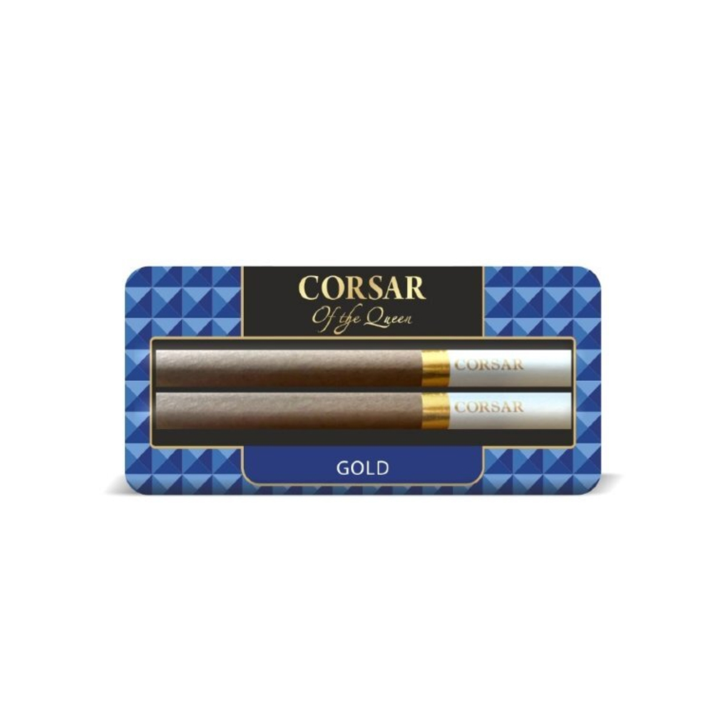 Сигариллы с/ф CORSAR of the QUEEN с ароматом Gold Original, блистерная упаковка:2 шт.