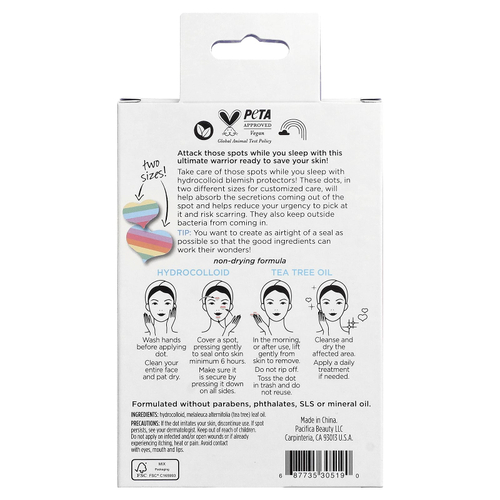Pacifica, Pore Warrior, Overnight Rescue Spot Dots, 30 отдельных патчей