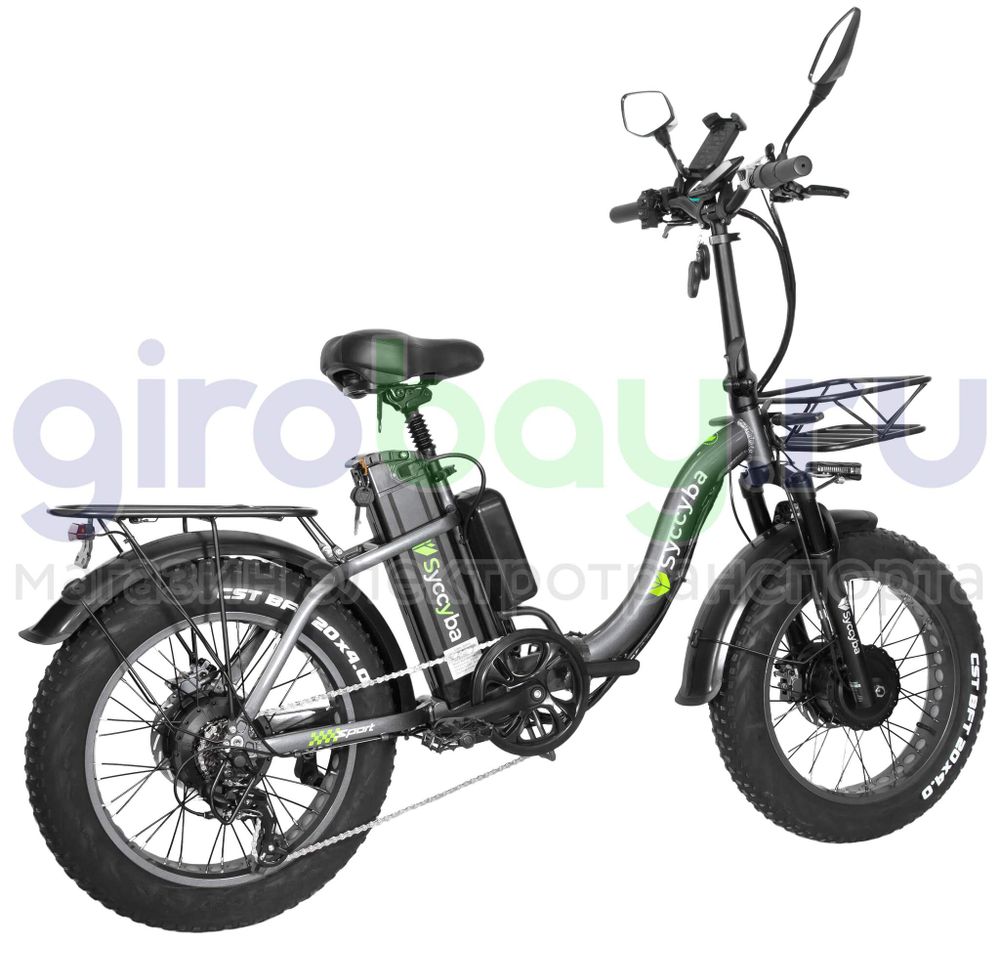 Электровелосипед Syccyba F11 Pro Dual 48V/20Ah (полный привод) - Серый обод фото №6
