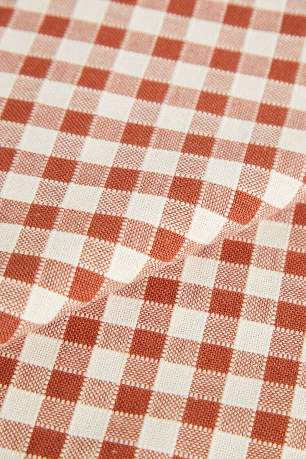 ZARA HOME САЛФЕТКИ ИЗ ХЛОПЧАТОБУМАЖНОЙ ТКАНИ В КЛЕТКУ (УПАКОВКА ИЗ 2 ШТУК), ЧЕРЕПИЧНЫЙ