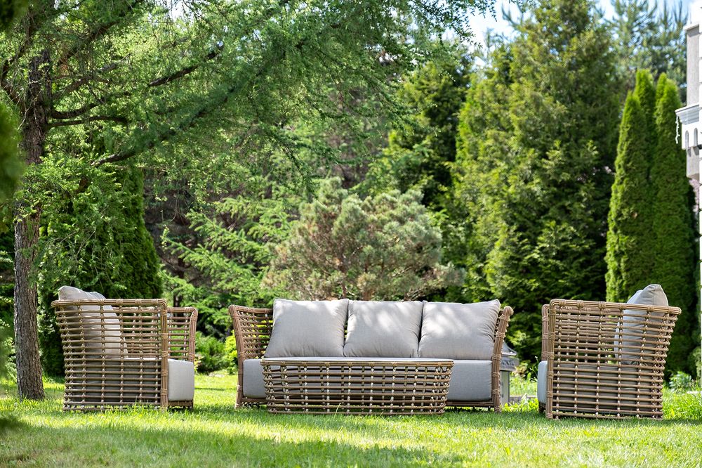 "Валенсия" лаунж-зона из искусственного ротанга, цвет соломенный