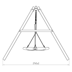 Деревянные качели с качелями гнездо Свиби