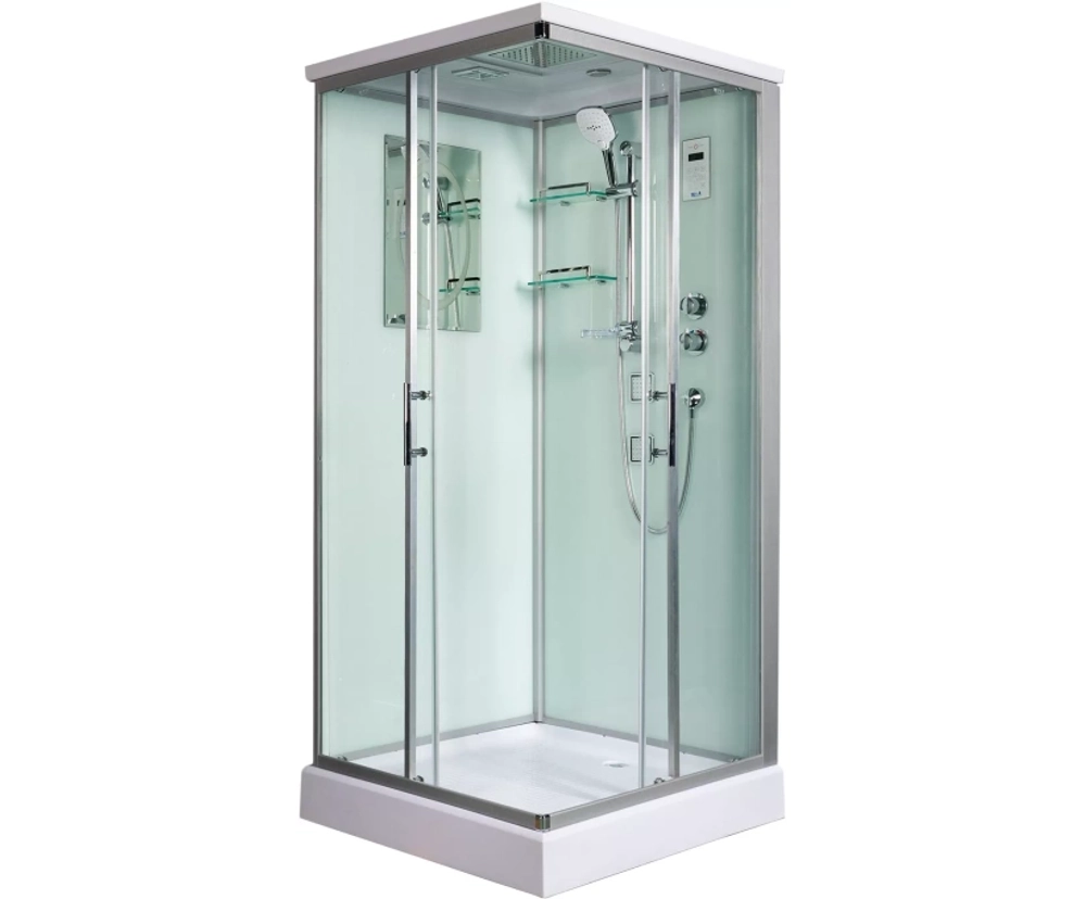 Душевая кабина WeltWasser (ВельтВассер) Laine 1004, с низким поддоном, с электрикой и ГМ, 100x100x217