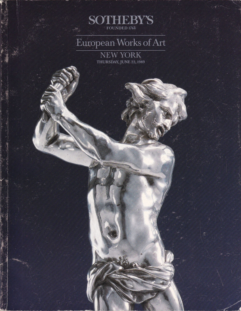 Каталог аукциона Sotheby's, Нью-Йорк, Европейские предметы от 22 июня 1989 года
