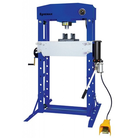 Пресс гидравлический 50 тонн, напольный, ручной/пневматический привод, цвет синий RAL 5005 ROSSVIK