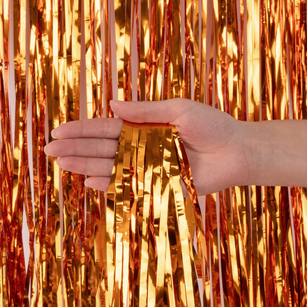 Занавес Дождик Бронза, Металлик, 100*200 см