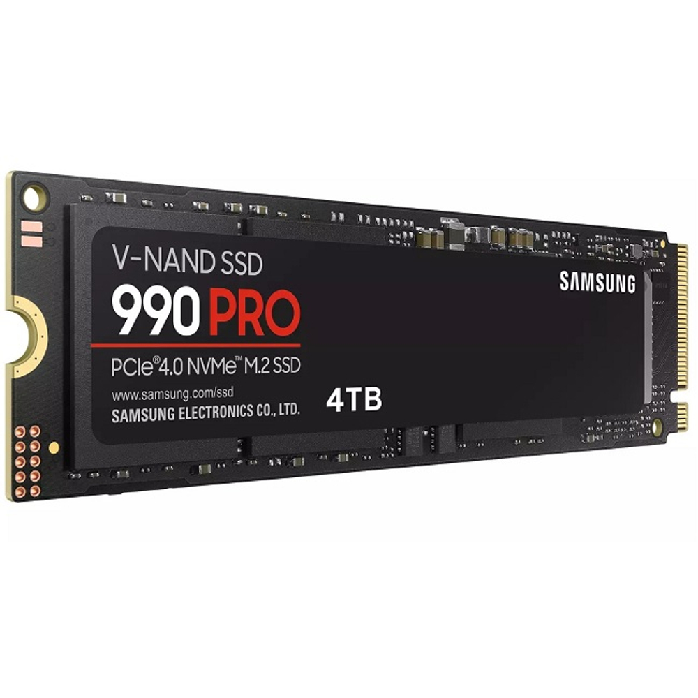 Жесткий диск SSD M.2 4Tb Samsung 990 PRO, 7450/6900MBs, 155000 IOPS, V-NAND MLC, PCI-E4.0x4 (MZ-V9P4T0BW)