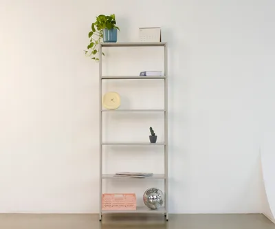 Стеллаж металлический 155х60х25, серый