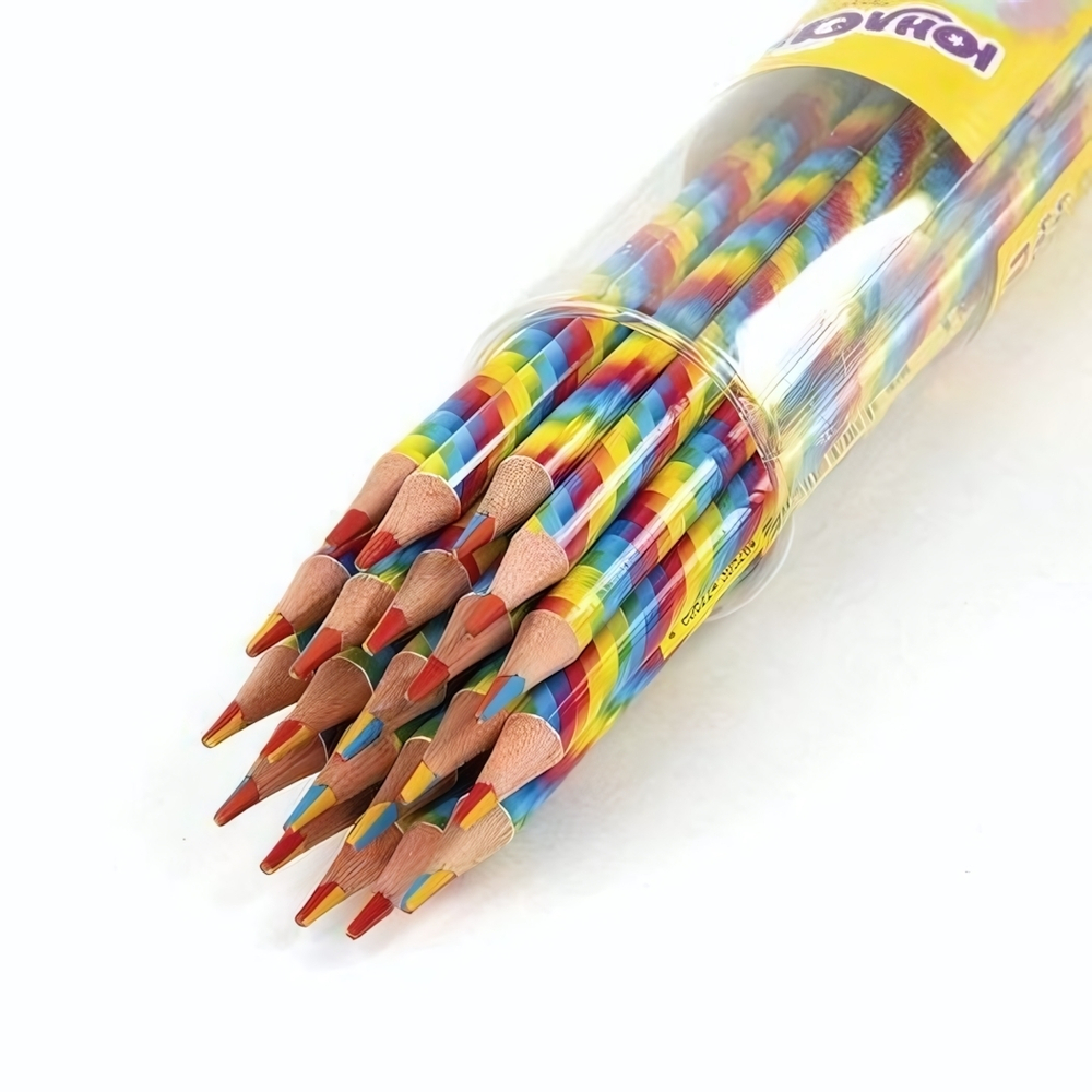 Карандаш 3мм. многоцветный грифель 4цв., заточ. (Юнландия)