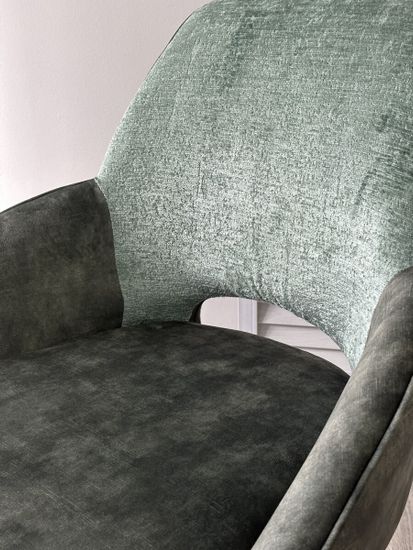 Стул BERRIES 360 град., Зеленый Loris-39, велюр/темно-зеленый 7525-156, велюр/ черный каркас