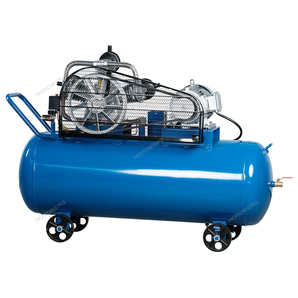 NORDBERG (NCE300/800) Компрессор 3-х поршн., ременной, чугунная головка, 380В, ресив. 300л, 800л/мин