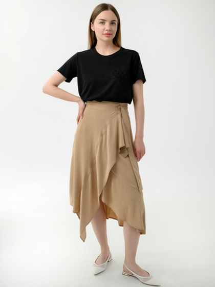TWINSET Футболка из хлопка с вышивкой